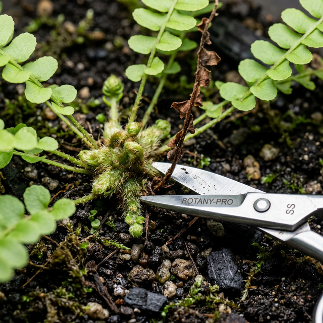 Precision cutting to safely manage asparagus fern pruning terrarium maintenance