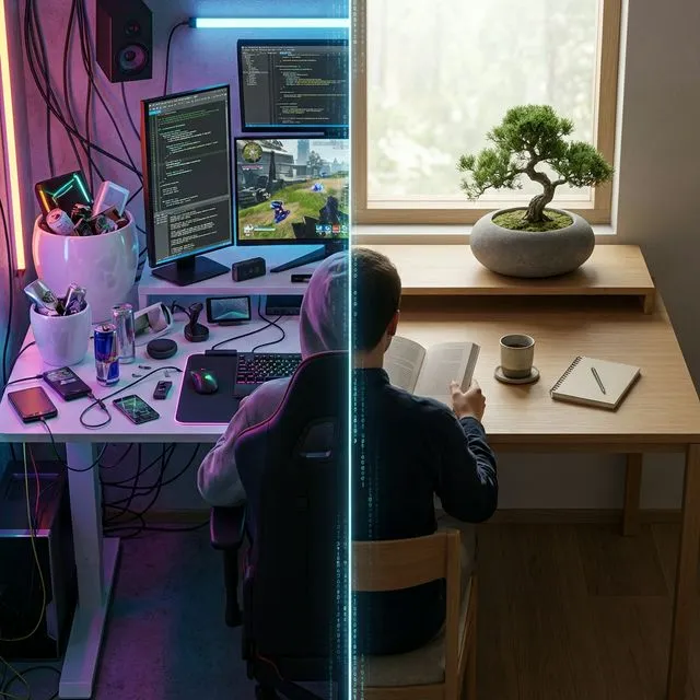Cyberpunk vs Shibui Desk Comparison